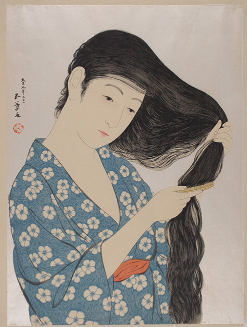 画像：[髪梳ける女]の画像