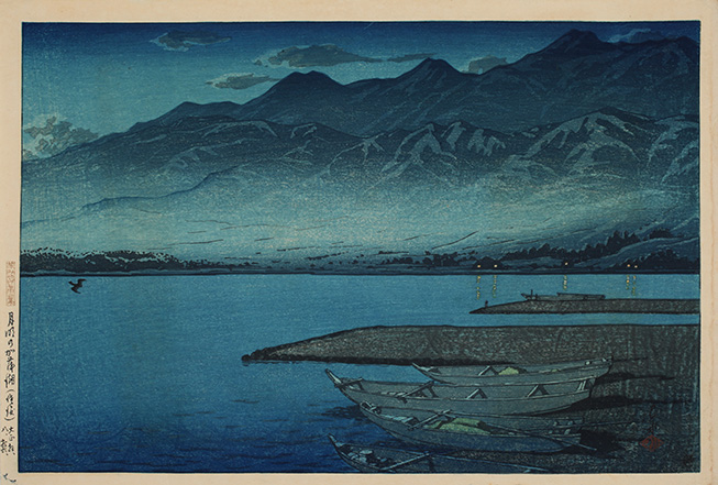 画像：[旅みやげ第二集　月明の加茂湖(佐渡)]の画像